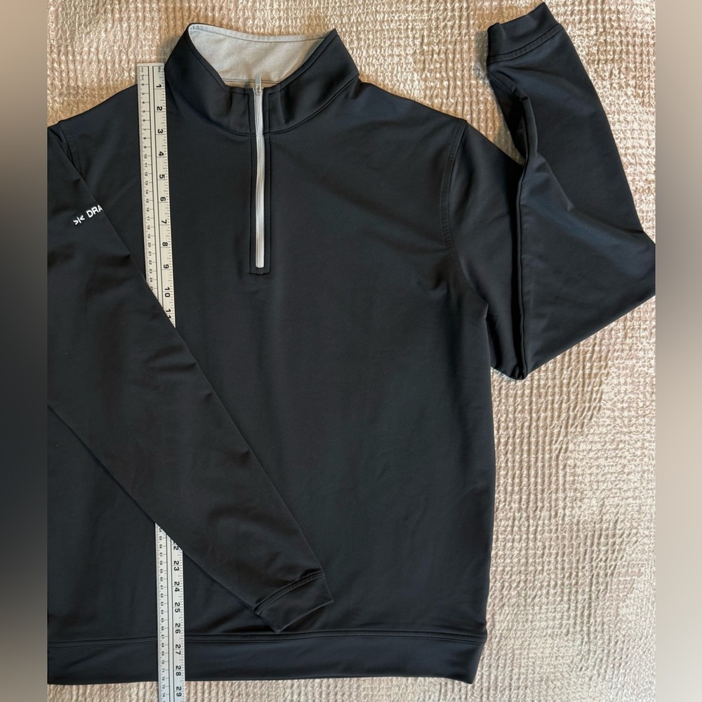 Peter Millar Crown Sport 1/4 Zip Pullover Black Large Performance - Picture 4 of 11